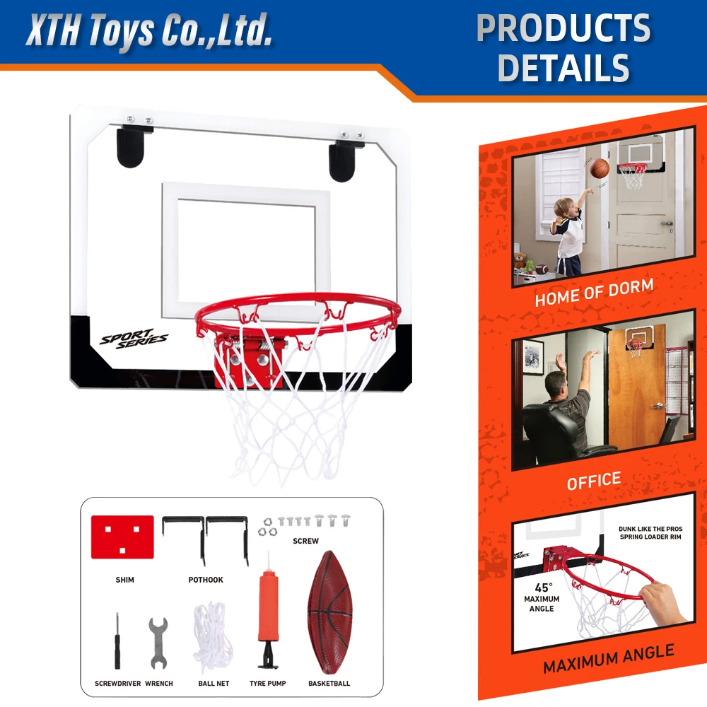 2025 Mini Indoor Wall Mount ห่วงบาสเกตบอลขนาดเล็กกีฬาการฝึกอบรมเกมสําหรับเด็กและผู้ใหญ่ของเล่นบาสเกตบอล