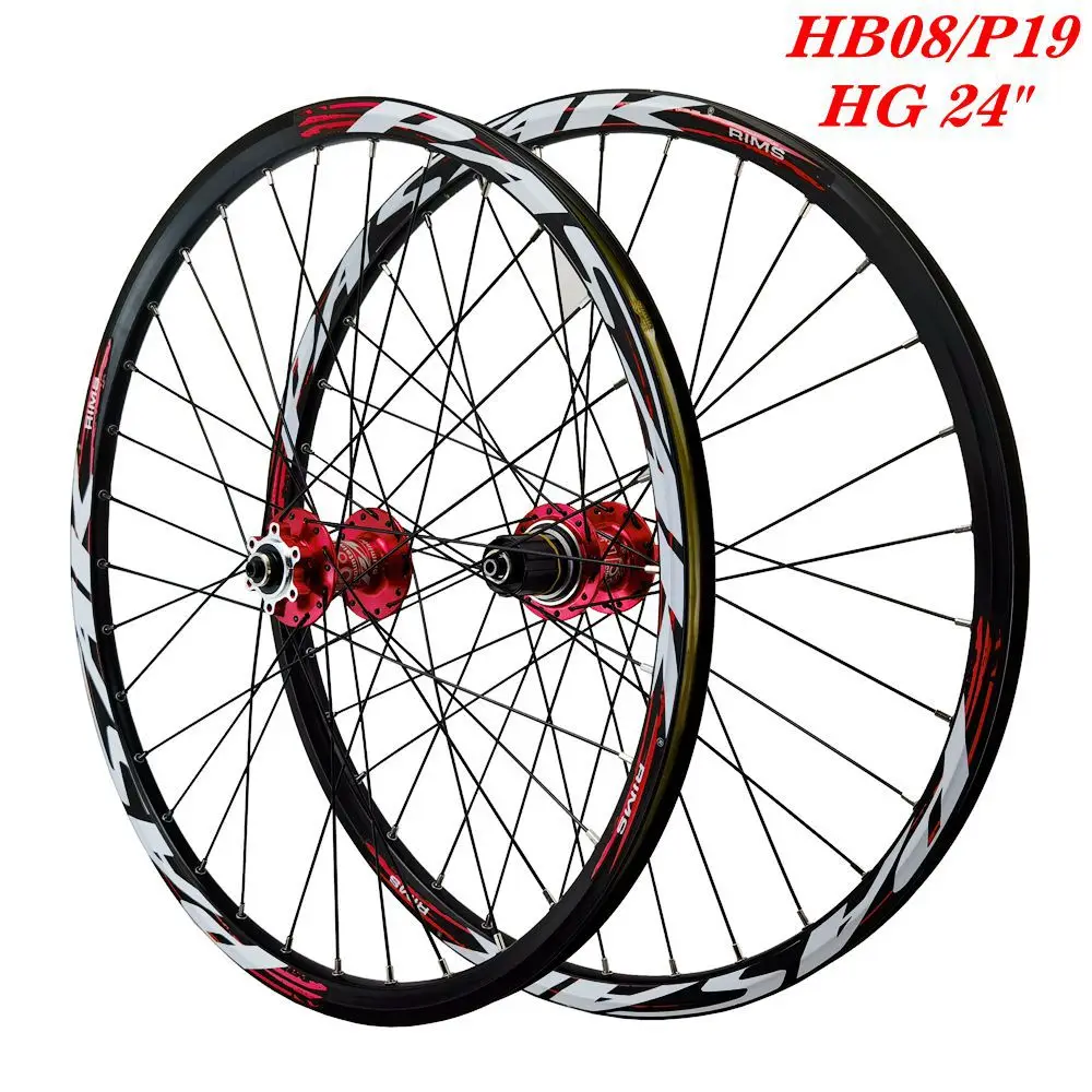 Bicycle Wheel Mountain Bike Wheel Set 24 Inch Adolescent Aluminum Alloy Front 2 Rear 4 Peilin Bearings 12 Speed Quick Disassemb