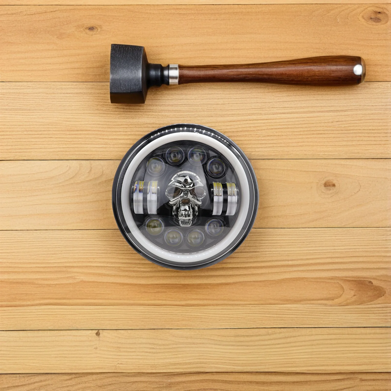 

60W Led Skull Abs Aluminum Waterproof Universal Fit For Off Road Modifications For Motorcycle Led Light Skull