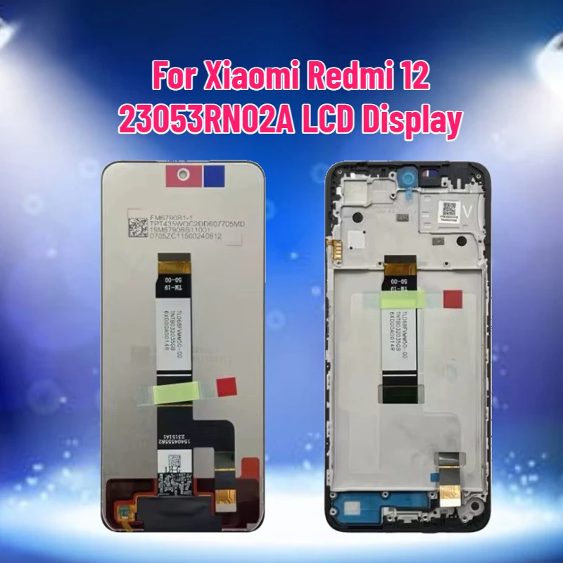 

LCD Display for Xiaomi Redmi 12 23053RN02A LCD Display Touch Screen Digitizer Assembly Replacement for Redmi12 Display Screen