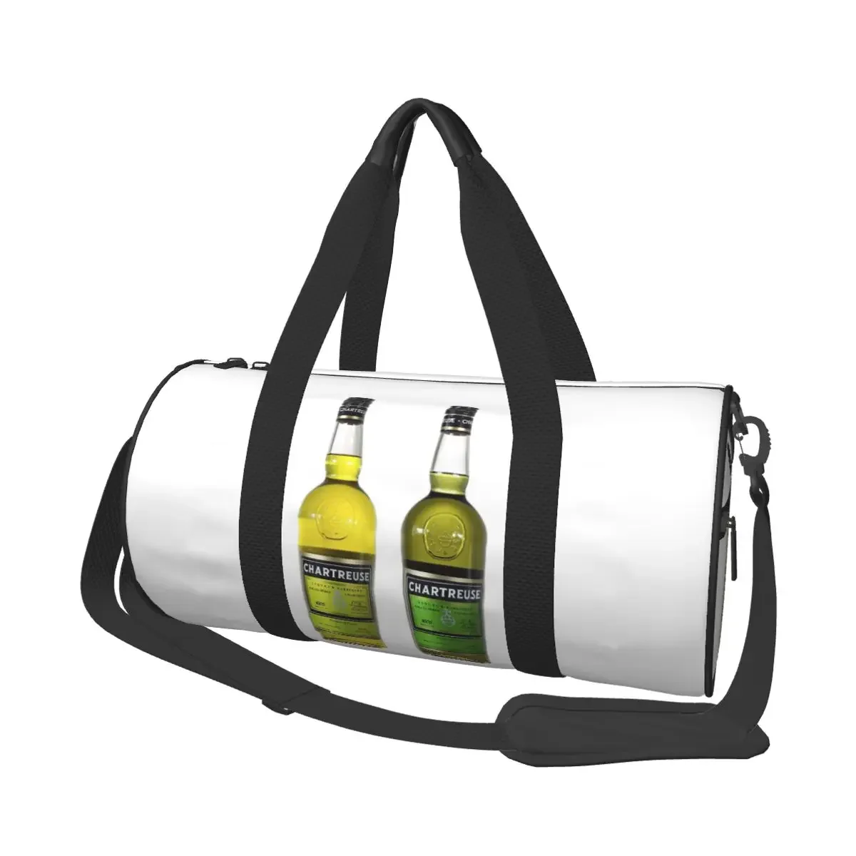 

Green Chartreuse Bottle Oil Painting Drink Large Duffle Gym Bag Multi-Functional Duffle Travel Bags Handbags Fitness bag