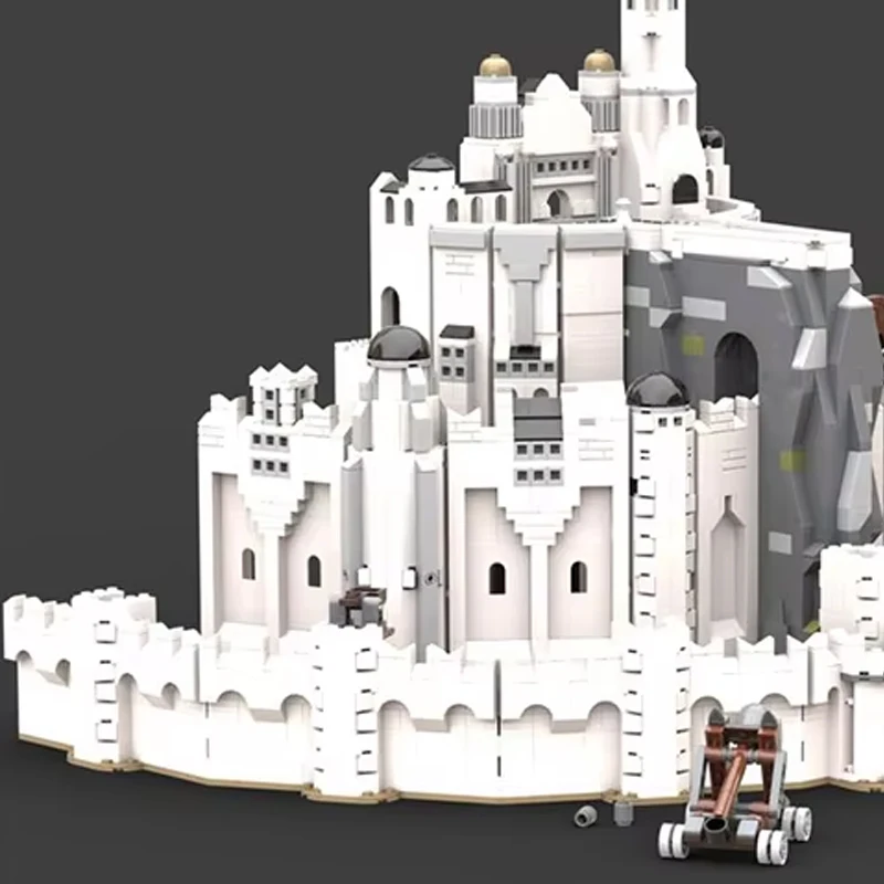 

Классическое кольцо, серия фильмов, белый город, MOC, строительные блоки, модель замка, сделай сам, сборка, кирпичи, коллекция игрушек, дисплей, рождественские подарки