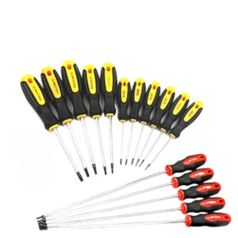 Security Torx Screwdriver Set, Magnetic Tamper Proof Star Driver with Hole, CR-V Steel Screwdriver Kit (Regular + Extra Long)