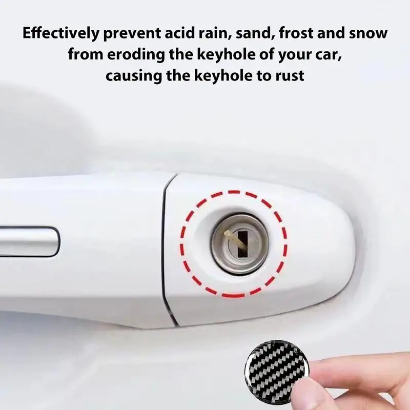 Car Door Lock Stickers 4PCS Car Door Lock Keyhole Protector Stickers Trim Car Door Lock Screw Protector Key Decor Automotive