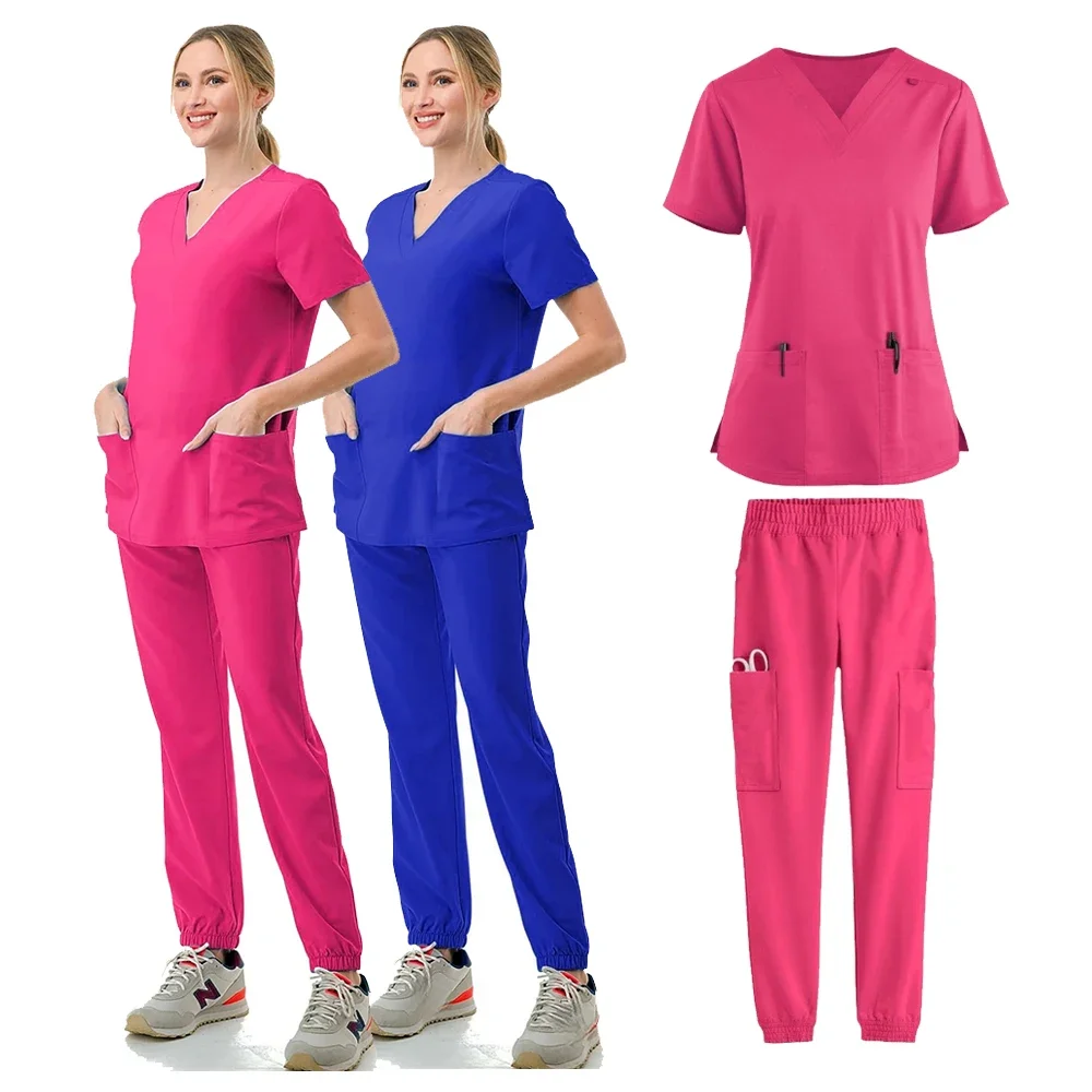 

Hospital Surgical Clothes Medical Uniform Women Scrub Set Doctor Nurse Accessories Dental Clinic Scrub Set Beauty Salon Workwear