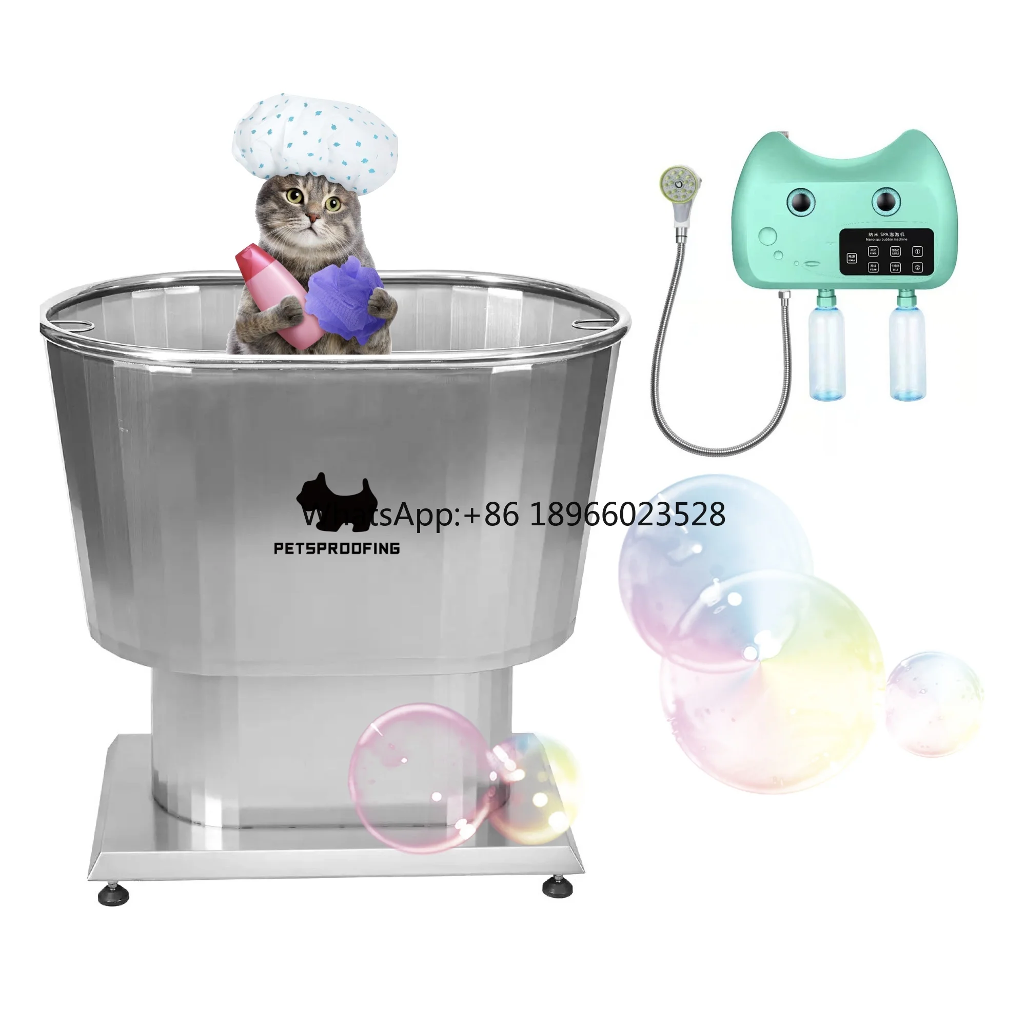 Multifunction Grooming Salon Round Shape Pet Water massage Spa stainless steel Dog Bath Tub Bathing Tubs Price Bathtub