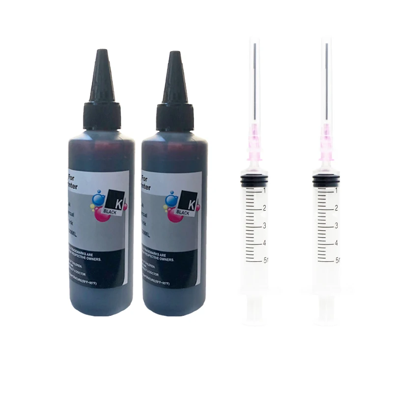 Kit de recarga de tinta de 100ml, cartucho de tinta para impresora HP 21, 22, 301, 302, 304, 121, 122, 123, 650, 652, 300, 140, 141, 343, 63, 65, 338