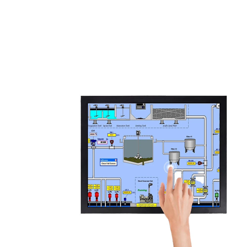 ZHICHUN High Brightness 1000nits Outdoor Industrial Monitor Explosion Waterproof IP65 19 Inch Custom HMI Touchscreen Monitor CE