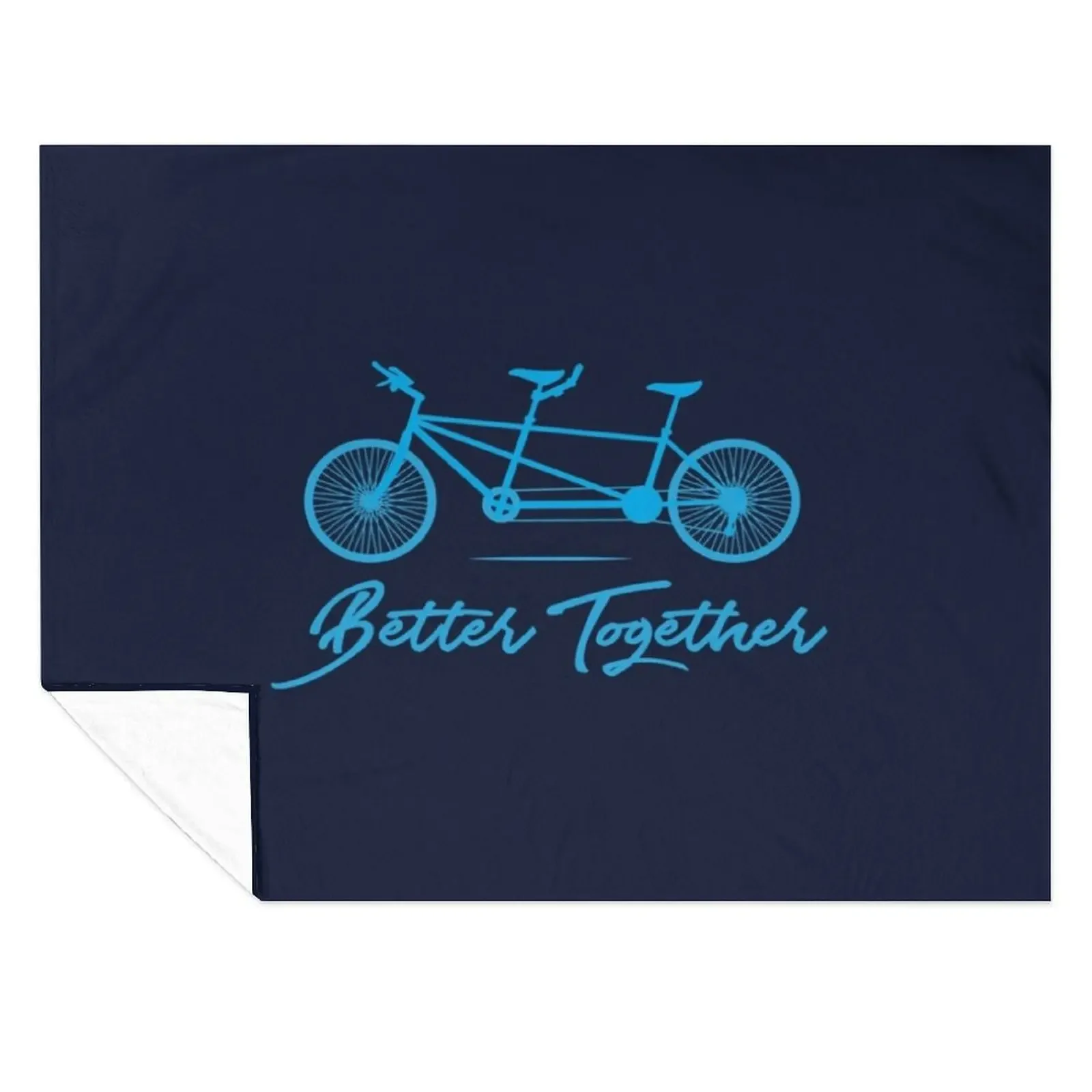 

Tandem Bike Better Together Bicycle Design Throw Blanket Designers manga Blankets For Bed Plush Blankets