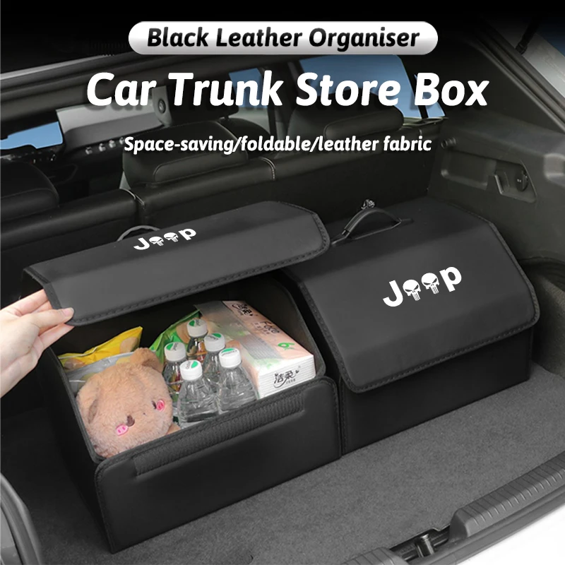 Foldable Car Trunk Storage Box Organizer Bag Accessories For Jeep Grand Cherokee Wrangler JK Gladiator Compass Renegade Patriot