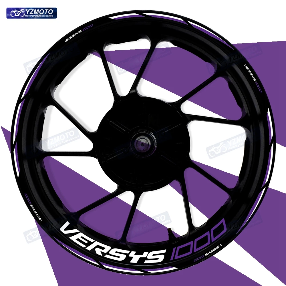 

For VERSYS 1000 Motorcycle 17 Inch Front Rear Wheel Hub Sticker Decal Waterproof Reflective Modified Decorative Rim Stickers