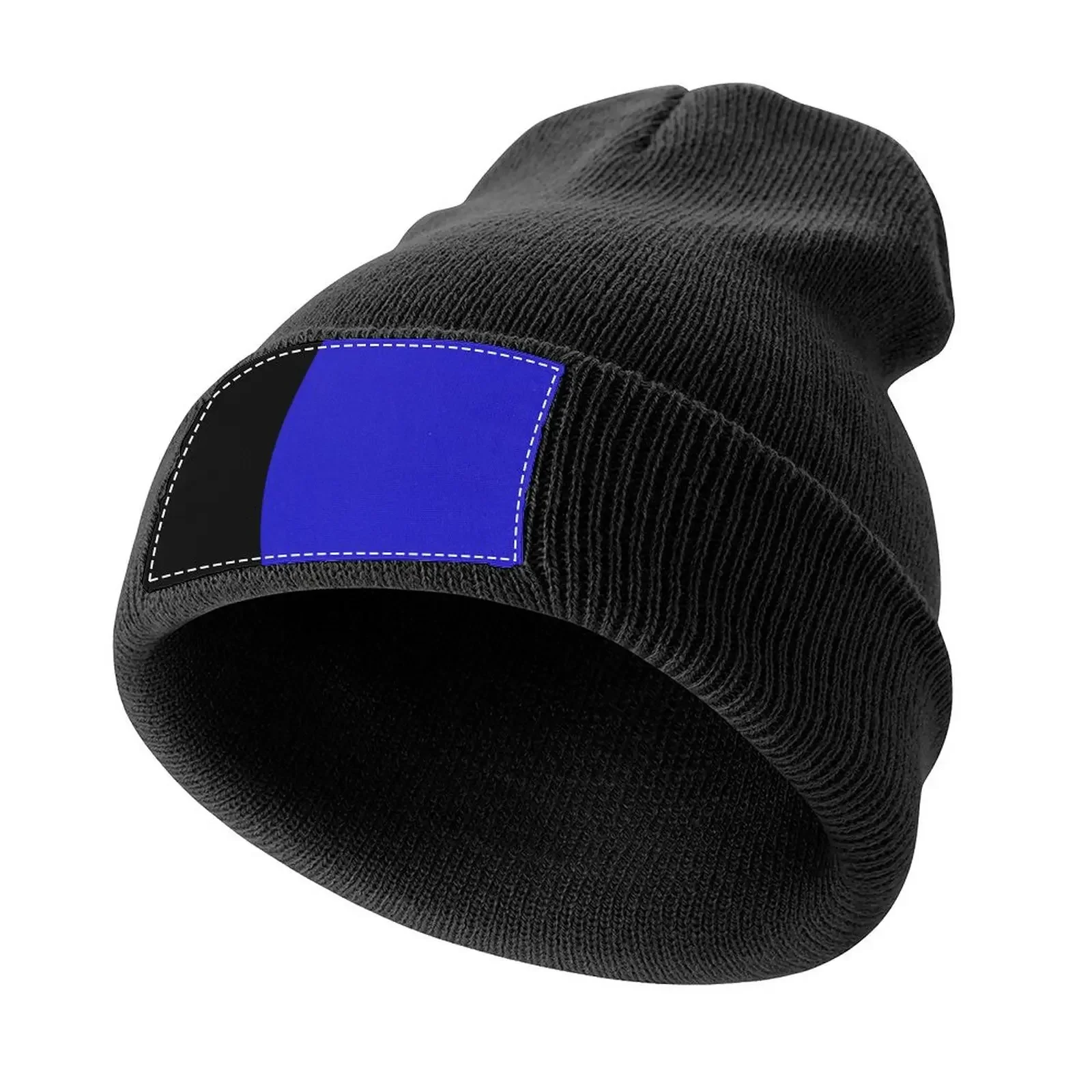 Blue and Black - Color Block 2 Knitted Cap Icon Snapback Cap Luxury Man Hat Hat Beach Women Hats Men's