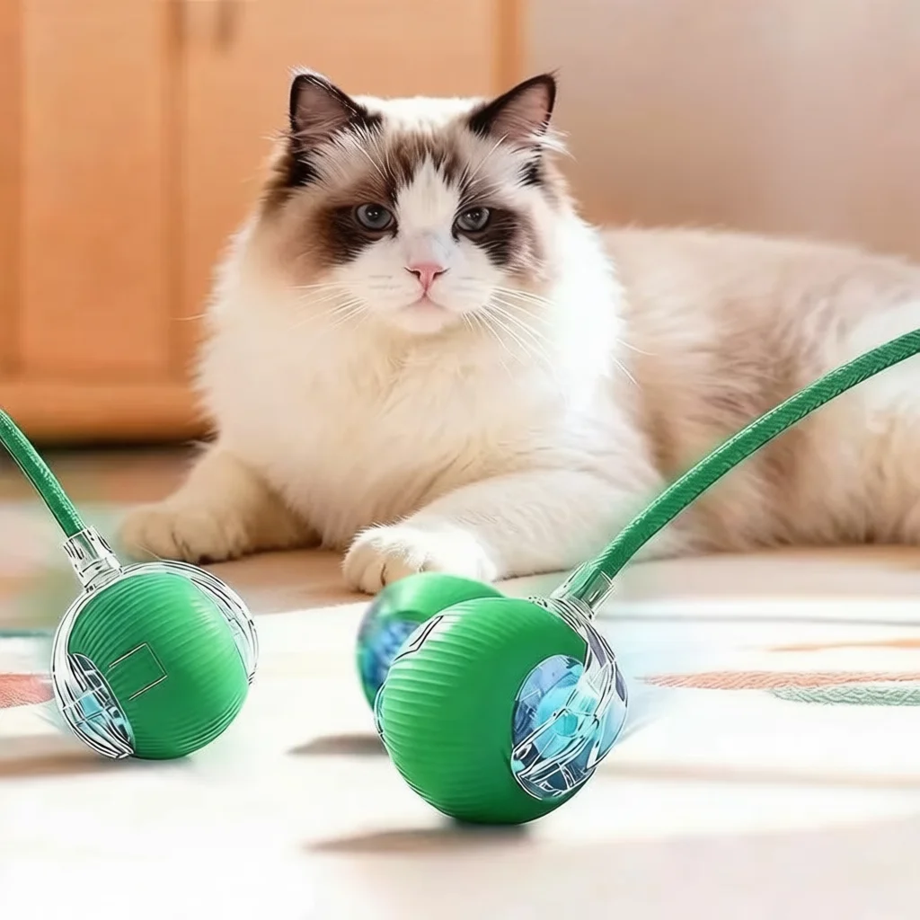 Electronic Cat Toy Ball Interactive Rolling Kitten Teaser Pet Training Exercise Chase Fun Indoor Play Supplies