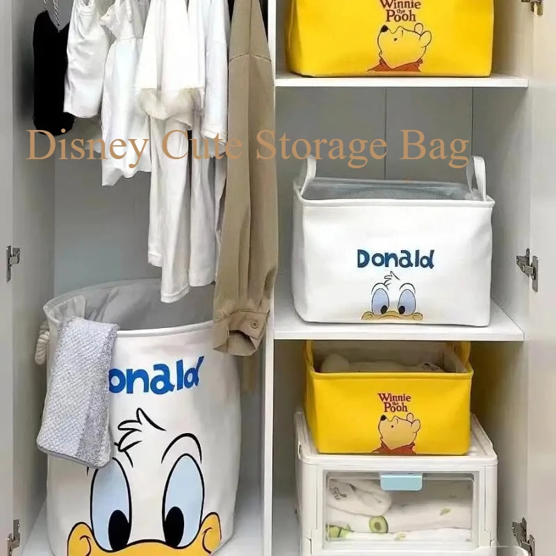 

Disney Cute Mickey and Minnie Cartoon Foldable Toy Storage Box Dirty Clothes Basket Large Capacity Multifunctional Storage Bag