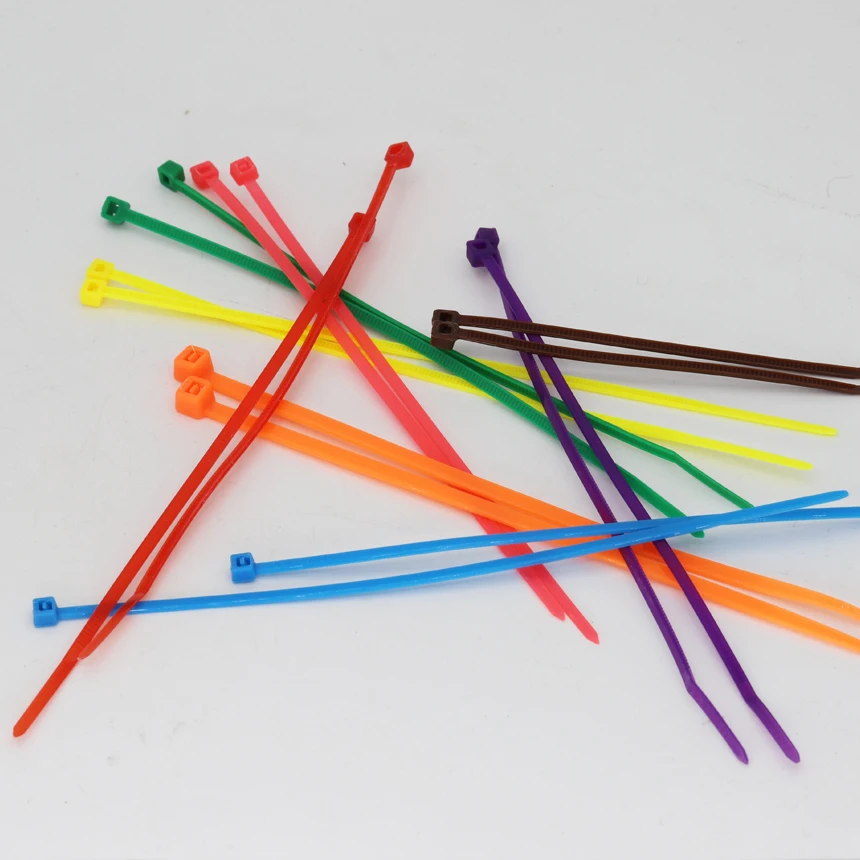 Image 6: 4 5*150/200/250/300/350/400/500mm 2.7/3.6/4.8mm largeur couleur auto-verrouillage Nylon plastique sangle enveloppement Ziptie Bundle attaches serre-câbles