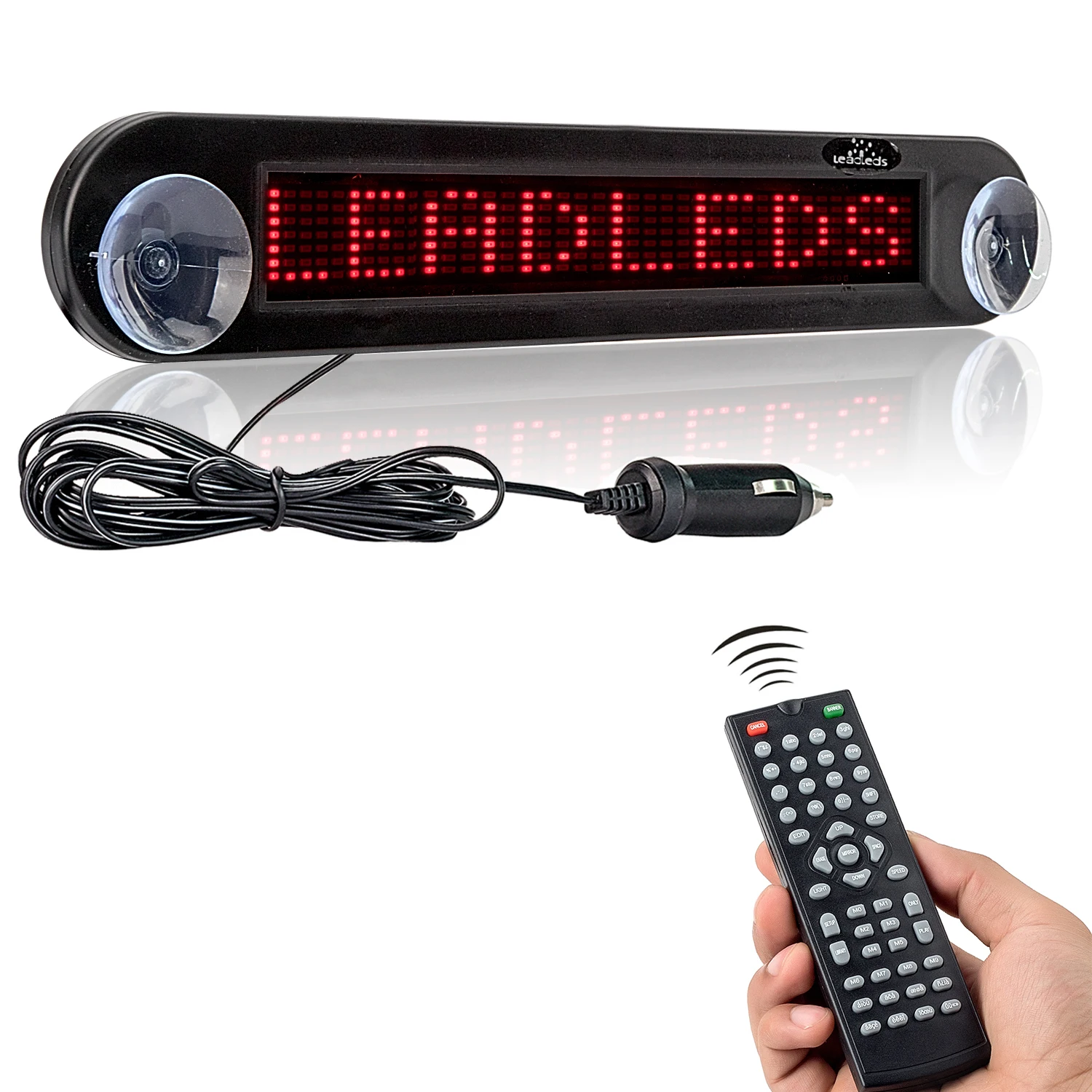 

2 Pieces LED Car Display Remote Control Led Display Board Programmable Message Sign