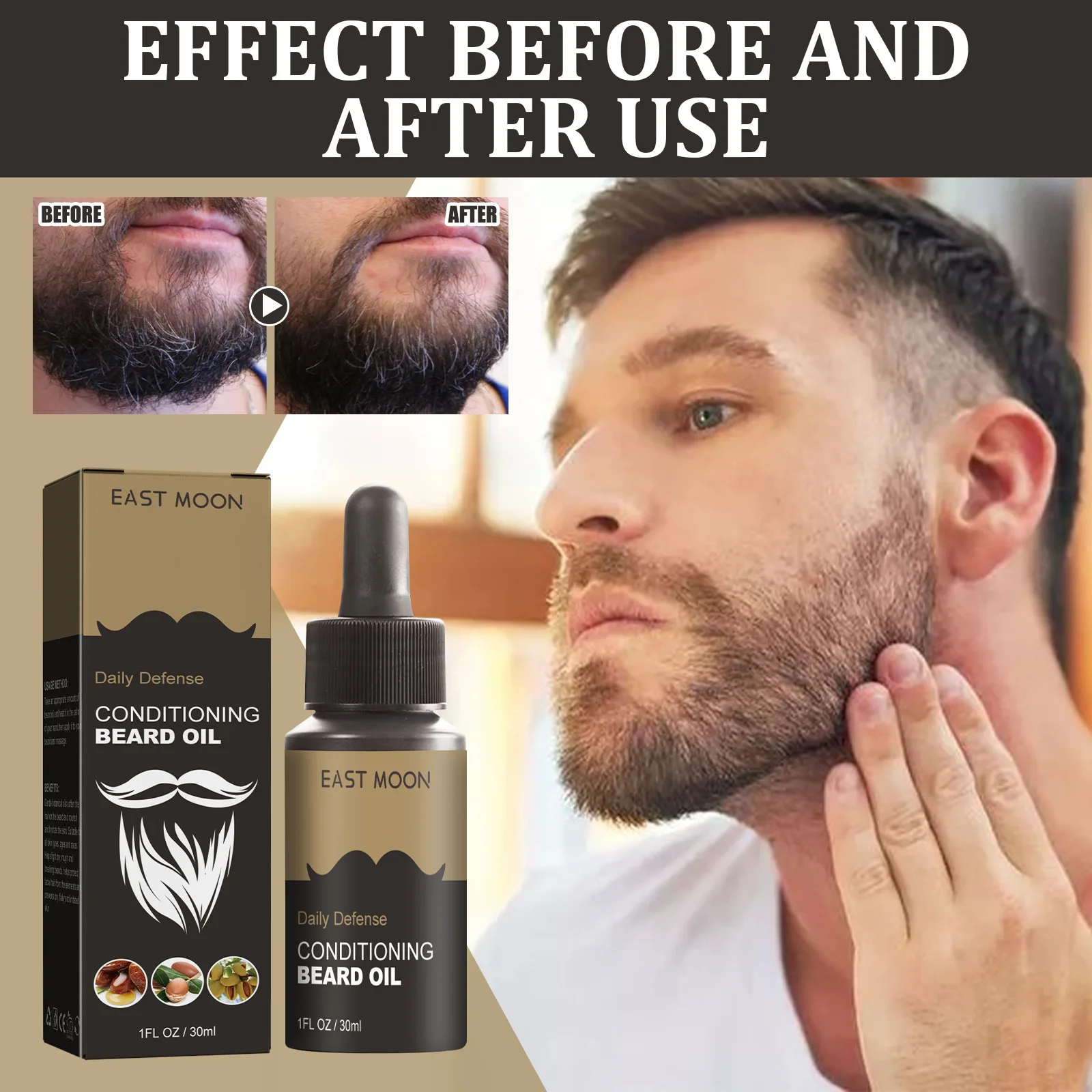 30ml Beard Growth Oil Serum For Men Beard Growth And Grooming Soften Strengthen Styling  Oil Nourish Beard Care Oil