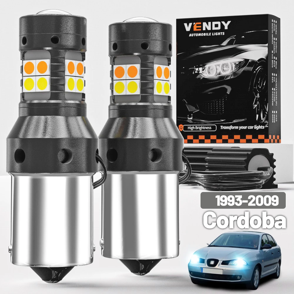 

2pcs For Seat Cordoba 6K 6L 1993-2009 Dual Mode LED Turn Signal+Daytime Running Light DRL 2004 2005 2006 2007 Canbus Accessories