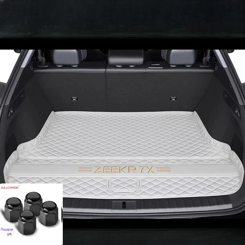 Voor Zeekr 7x2024 2025 Aangepaste Kofferbak Mat Leer Duurzaam Cargo Liner Boot Tapijten Interieur Cover Met Gift accessoires