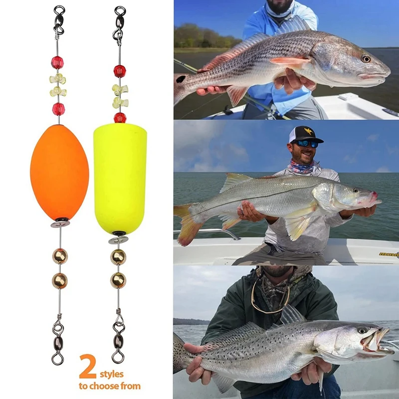 Popping Corks For Saltwater Freshwater Fishing Popper Floats Redfish Speckled Trout Sheepshead Flounder Easy Install Yellow