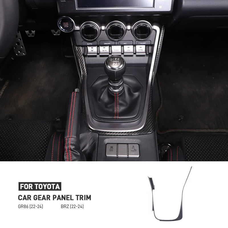 

Real Dry Carbon Fiber For Subaru BRZ For Toyota GR86 86 2022 2023 2024 LHD Car Center Console Gear Shift Panel Frame Trim Cover