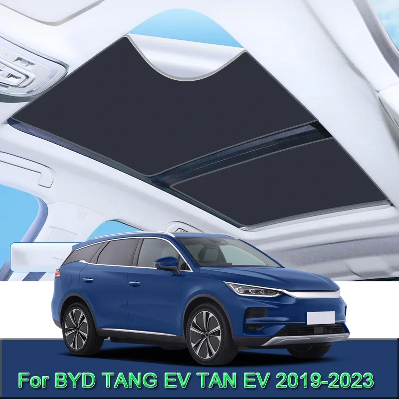 For BYD TANG EV TAN EV 2022 2023 2024 Car Electrostatic Adsorption Sunroof Sunshade Heat Insulation Skylight Sticker Accessory