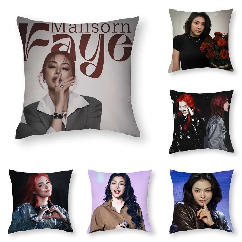 P-Peraya Malisorn Faye Pillow Case 3D Print Polyester Fiber 45*45 cm Home Sofa Throw Pillow Cover Decoration Festival Gift