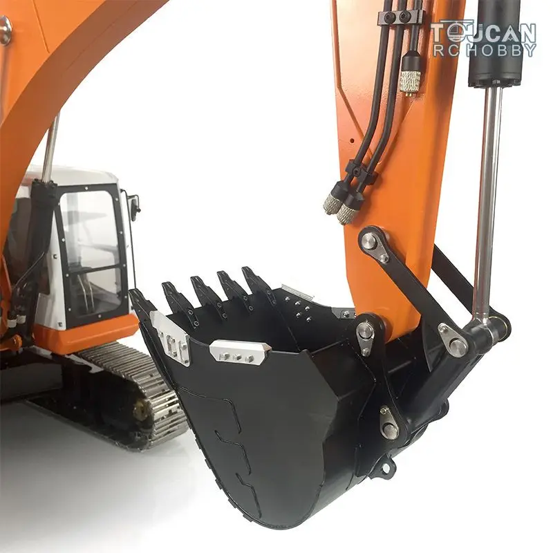 Metal Hidráulico RC Escavadeira Tracks, Pintado Terra Digger Kit, Modelo de Construção para Meninos, LESU AC360, THZH0898-SMT2, 1, 14