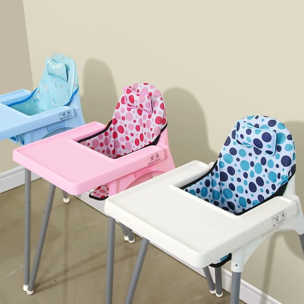 Soft Baby Dining Chair Seat Cover Comfortable Breathable Infant High Chair Cushion Polka Dots Yellow High Chair Accessories