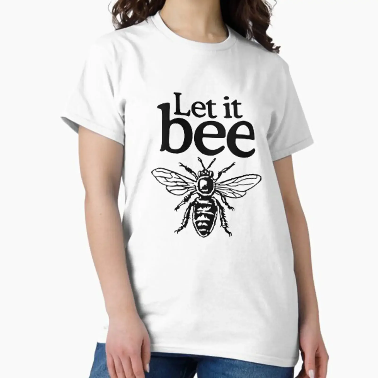 Дизайн с цитатой пчеловода Let It Bee Beekeeper Quote Design, разработанный и продаваемый theshirtshops, винтажная одежда в стиле Washed Slightly Stylish.