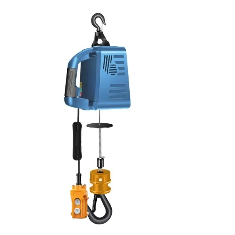 Miniature Electric Hoist 220V Household Crane Small Lift Remote Control Portable  1pcs