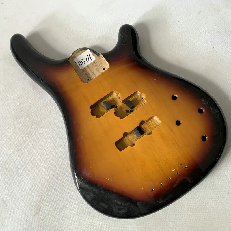 HB317 Sunburst Color PJB Bass Unfinished Electric Bass Body Active in SolidWood DIY Replace Guitar Parts  Right Hand Version