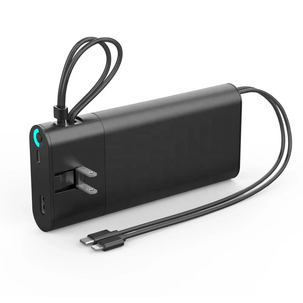 

UUTEK PB165 2023 New Product Power Bank 20000mah Fast Charging Powerbank With PD 18W Power Banks Built-in 2 Charging Cables