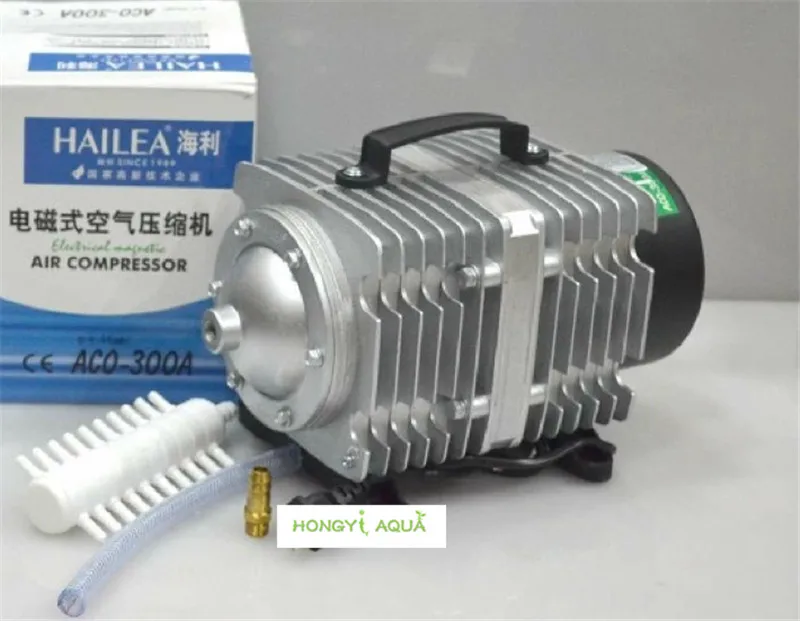 

NEW electromagnetic air compressor for aquarium 250L/min 300W air pump increasing oxygen pump HAILEA ACO-300A ACO 300A