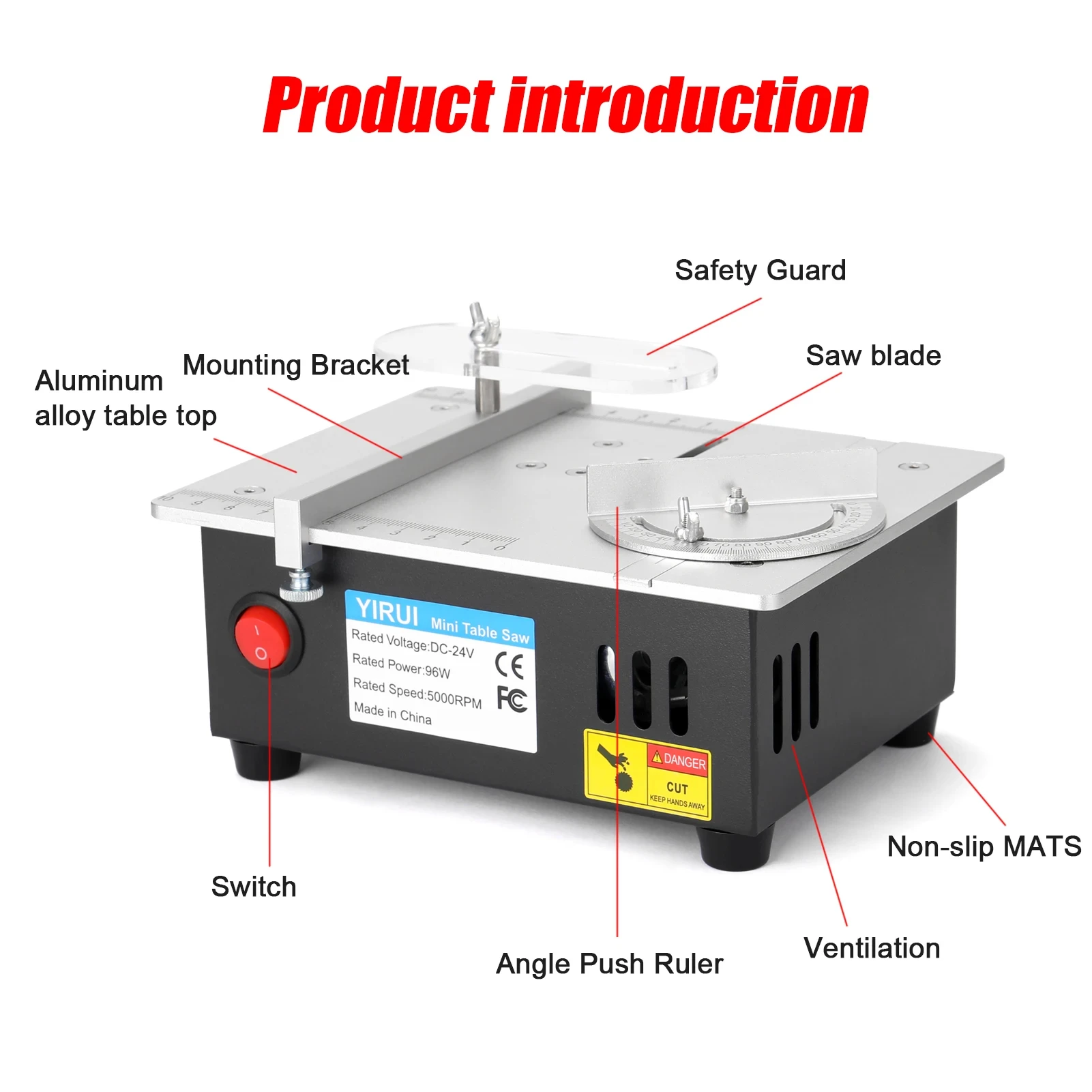 Mini Multifunctional Electric Table Saw Electric Desktop Saws Small Household Cutting Tool Woodworking Lathe Machine Wood Cutter