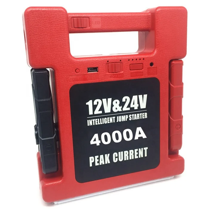 Factory-Start Portable 24000mAh 4000A Car Jump Starter All-in-One 12v/24v Diesel Petrol Engines Emergency Tool Kit Starter