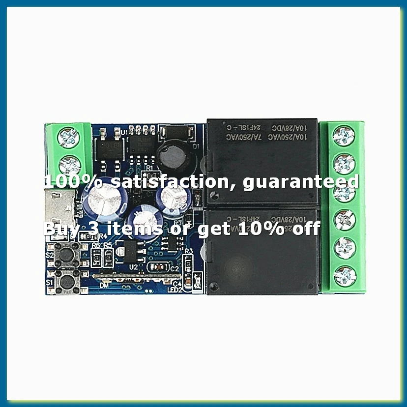 WIFI Smart Switch DC 12V 24V 48V Module 2 Channel Relay Receiver Wireless Remote Control Work USB-A32R