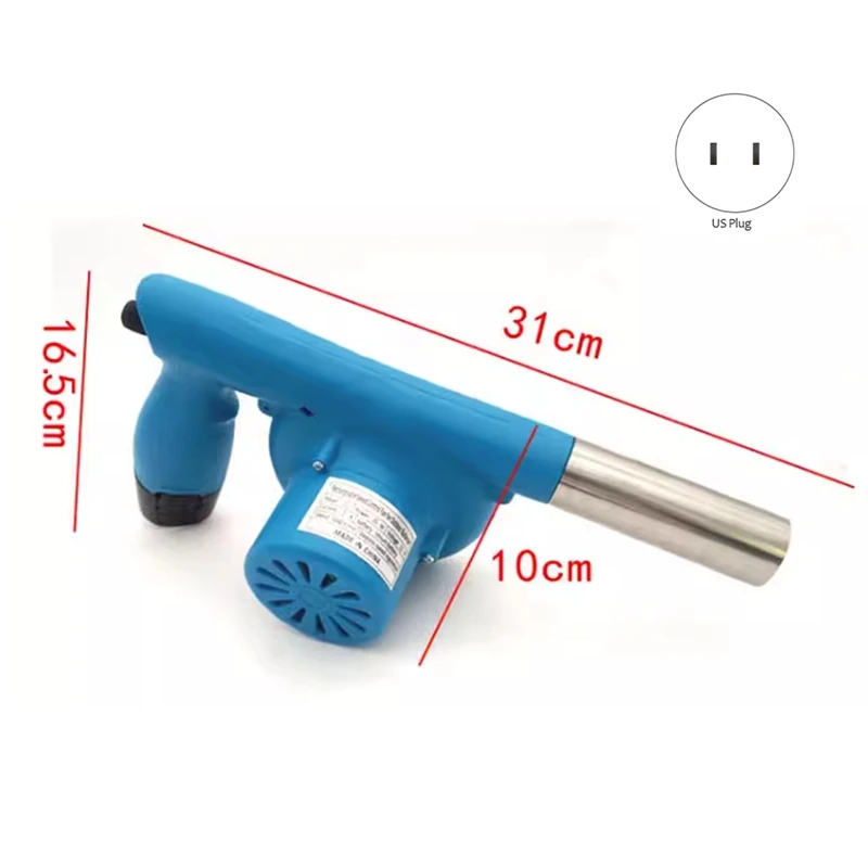 Ventilador de barbacoa portátil, soplador de aire Turbo para parrilla, 5000R, 5000MA, recargable para estufa de fuego, enchufe estadounidense