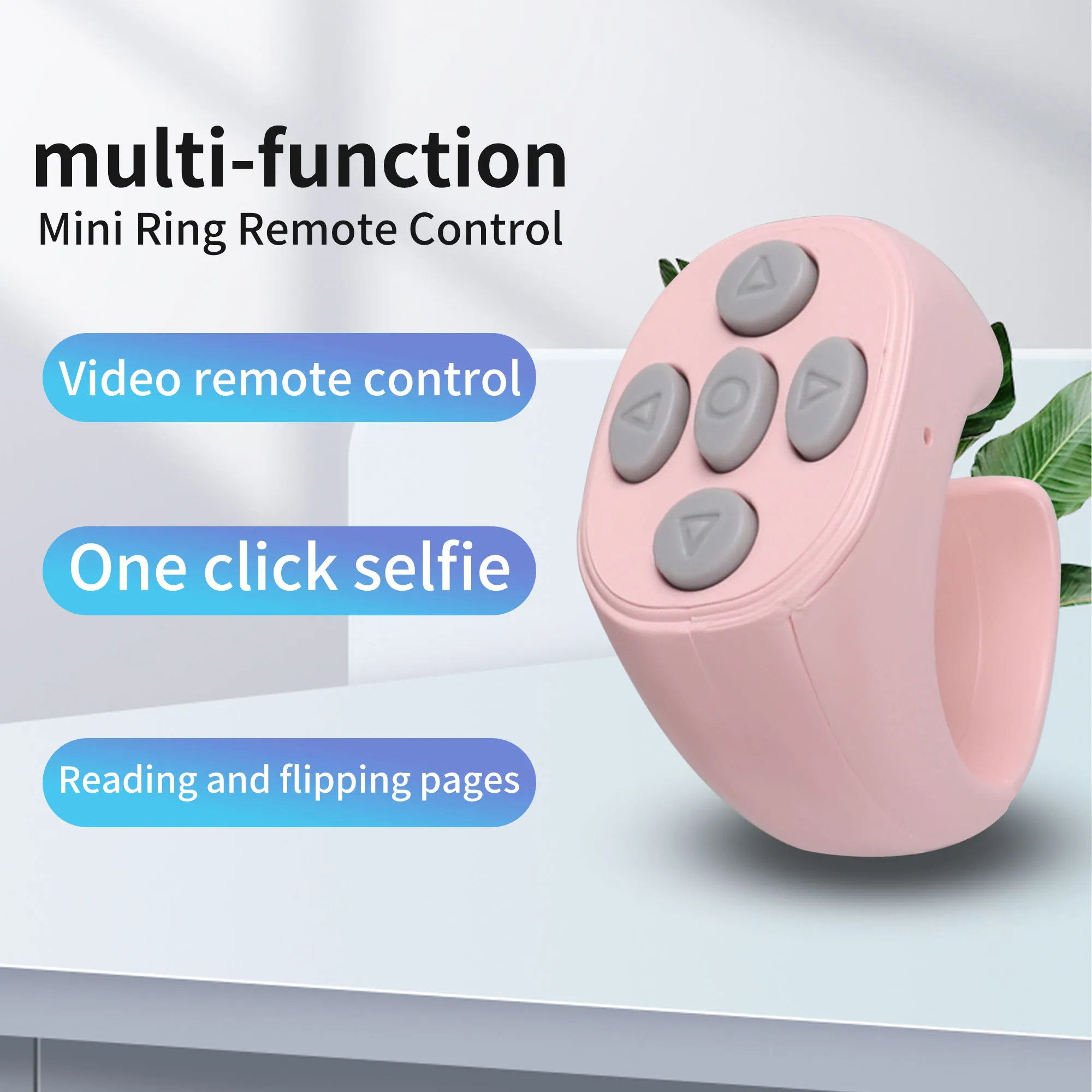 Fingertip  Remote Control Mouse Wireless Bluetooth Ring Smart Mobile Selfie Mice Automatic Page Turner Browsing Selfie Video