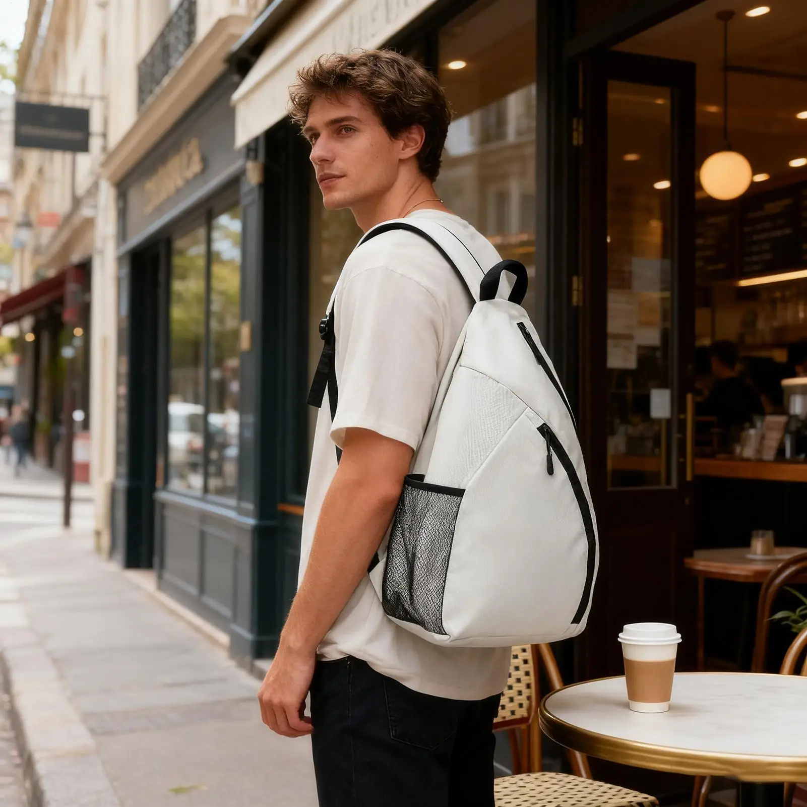 

Oxford cloth Tennis and Badminton Bag Outdoor Sports Training Shoulder Tennis Bag Pick Ball Paddle Backpack Crossbody Bags