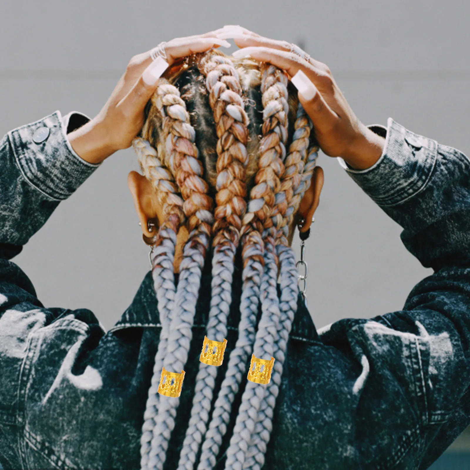 

100Pcs Metal Alloy Dreadlocks Cuffs Unique Lightweight Hair Tubes Fashion Hair Headdress Decorative Accessories for Home Barber