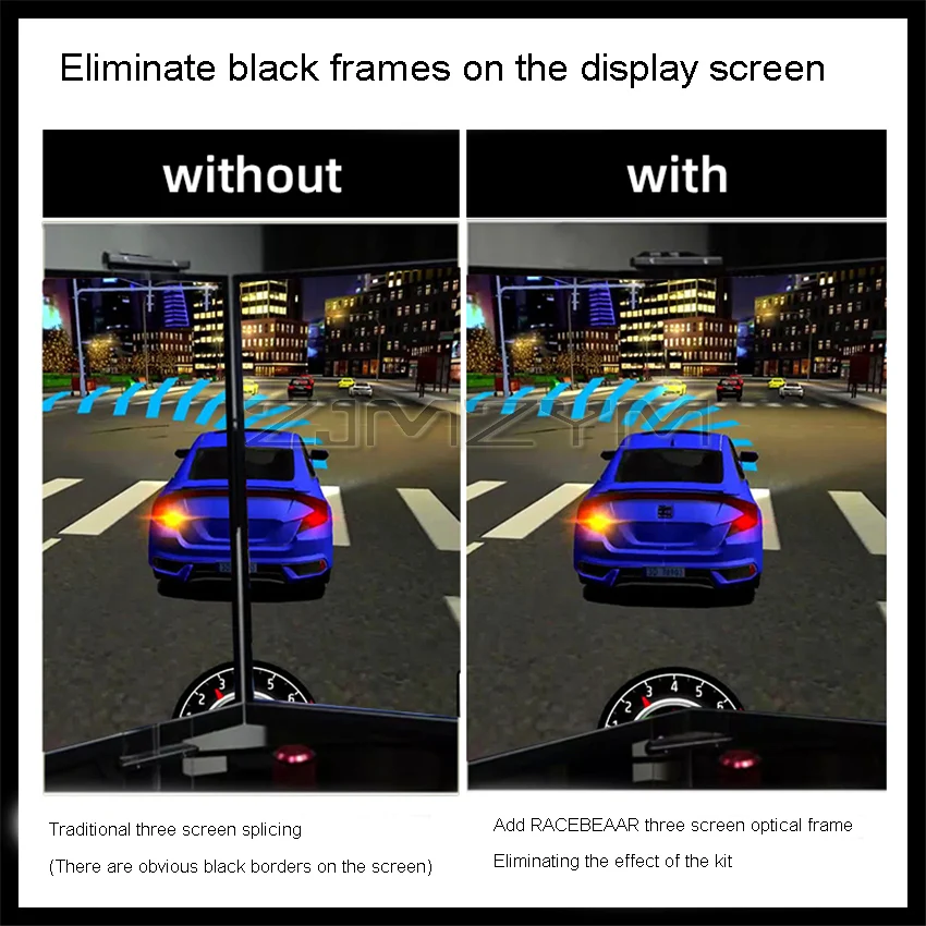 Monitor Transparency Elimination Kit Seamless Splicer Racing Simulator Suitable For 21-35 inch Monitors