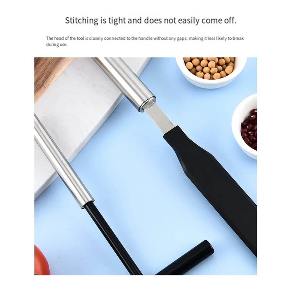 Stainless Steel French Crepe Spreader Pancake Like Batter Spreading Tool 2pcs Pancake Like Batter for Kitchen 1 Spatula