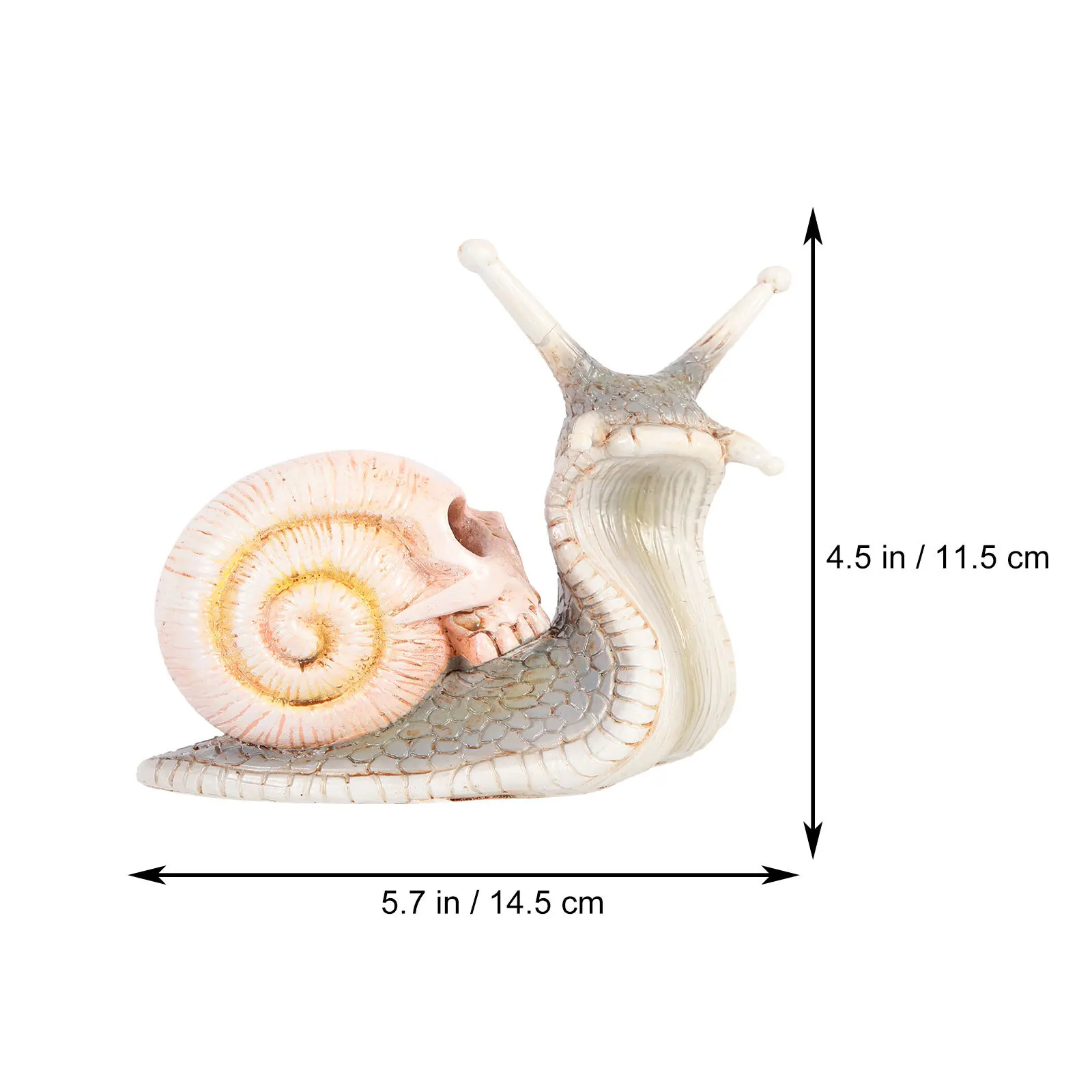 Resina premium micro crânio caracol ornamento halloween paisagem decoração para planta pote mesa superior diy artesanato cena layout jardim