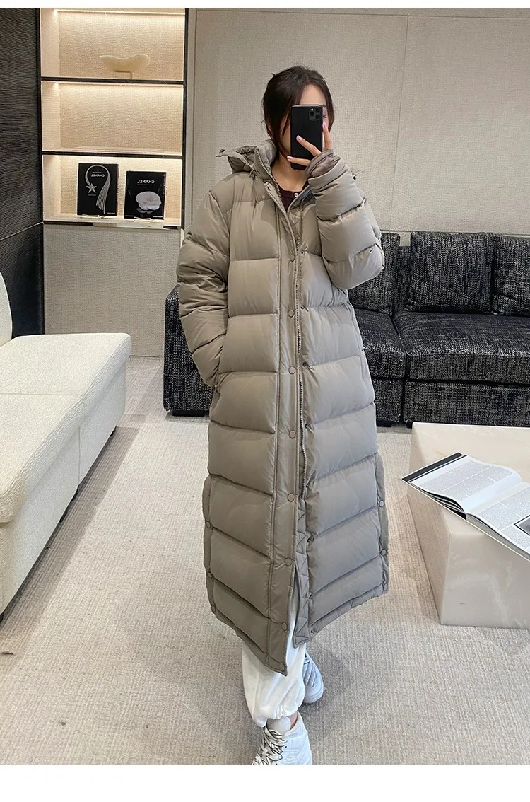 2025 Winter New Women's Down Jacket Commuting Leisure Oversize Goose Down Parkas