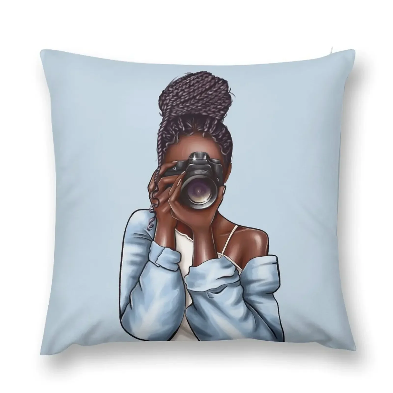 photography girl, girl with camera, photographer Throw Pillow Cushions Cushion Child pillow