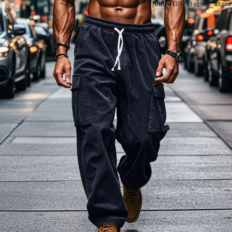 Vintage Loose Print Men\'s Pants Summer Thin Casual Men\'s Pants Travel Vacation Casual Pants Men\'s Clothing  Male Sweatpants Gym