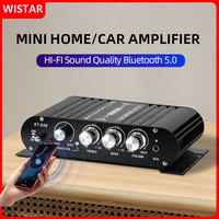 ST-838 HiFi 2.1 Channel Power Amplifier Bluetooth-compatible 5.0, 20Wx2 Subwoofer Amplifier  Sound Amp Bass and Treble Adjustmen