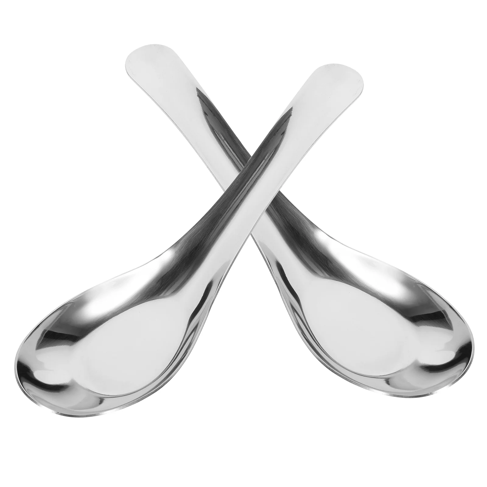 

Large Soup Spoons Tablespoon Cutlery Fried Rice Silver Stainless Steel Toddler Tableware