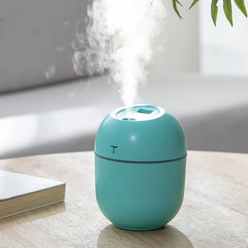 Simpatico Mini umidificatore ad ultrasuoni 220ML diffusore di oli essenziali aromatici USB Fogger Mist Maker con lampada da notte a LED per auto di casa